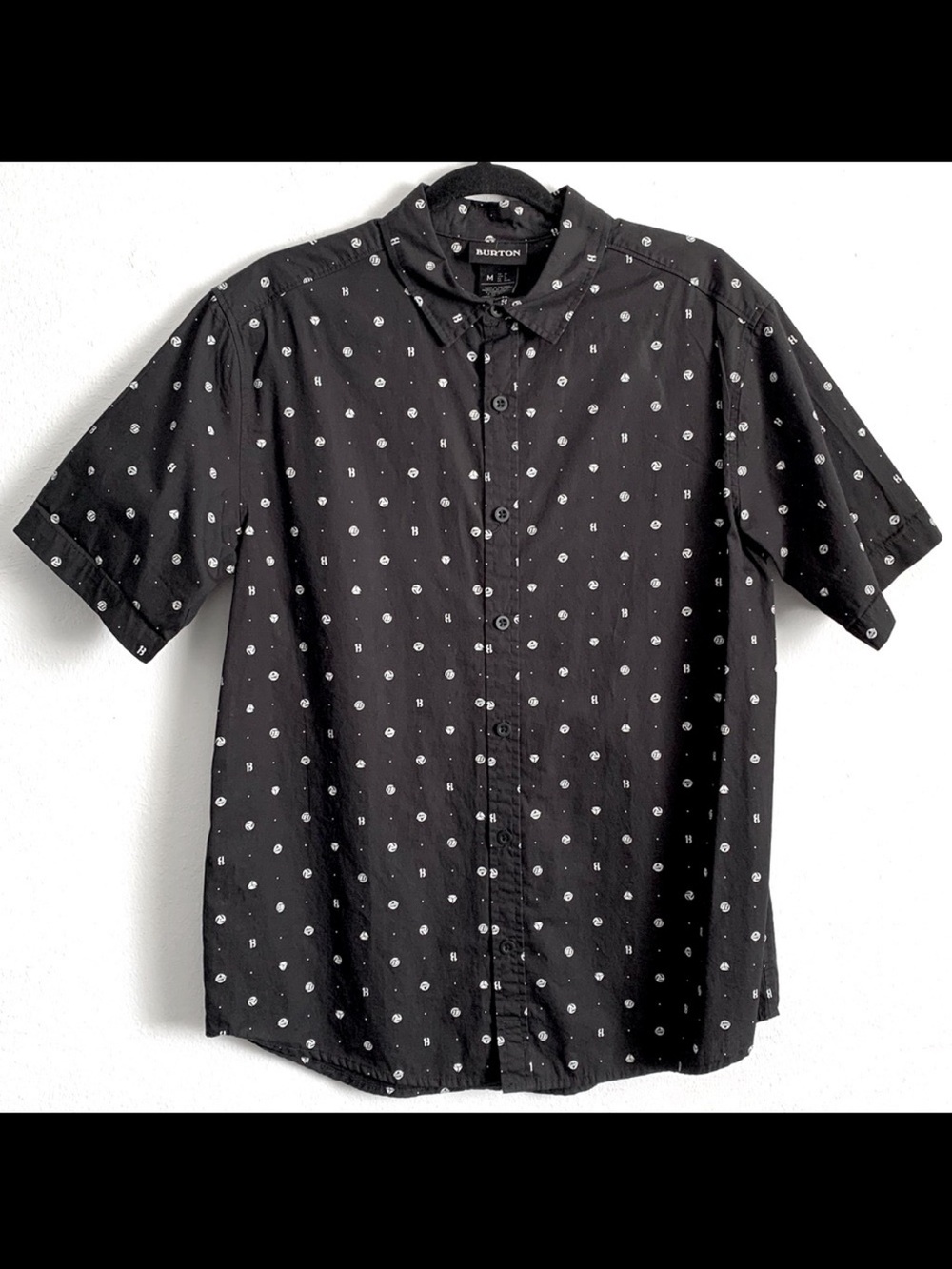 Burton Logo Print Short Sleeves Buttoned Shirt